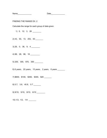 Finding the range ex.3