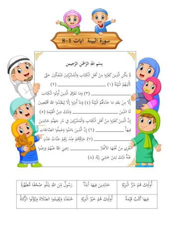 Surah al-bayyinah ayat 1-8