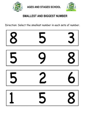 Smallest and biggest number