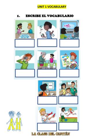 Unit 1 vocabulary and grammar