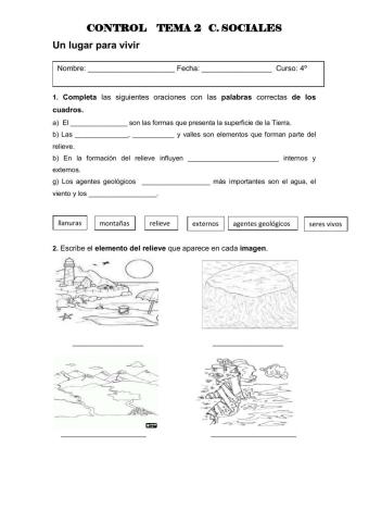Control tema 2 Ciencias Sociales