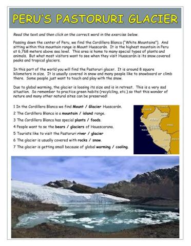 Peru's Pastoruri Glacier