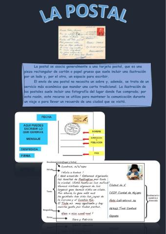 La carta y la postal