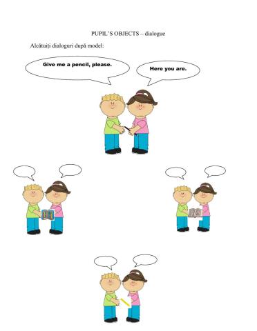 Pupil's objects - dialogue