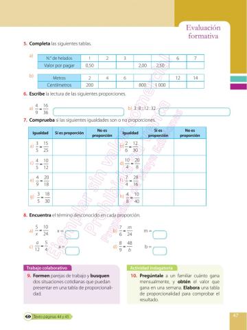 Refuerzo matemática proporciones