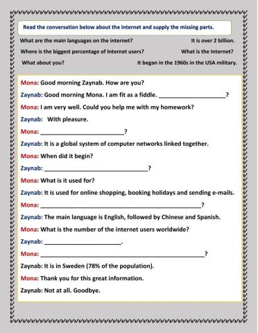 Conversation about the Internet