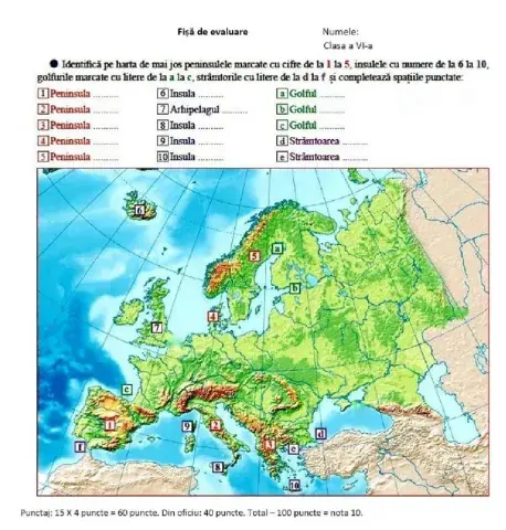 FIȘĂ EVAL. EUROPA 6 ART. TĂRM 