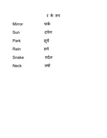 र के रूप