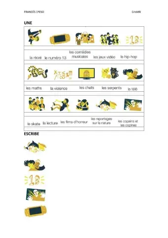 Vocabulario Tema 3 Parachute