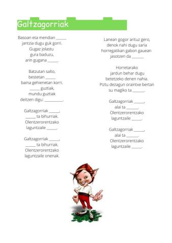 Galtzagorriak abestia