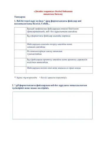 10 cынып ҚГБ БЖБ