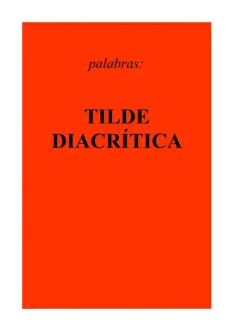 Tilde diacritica portada
