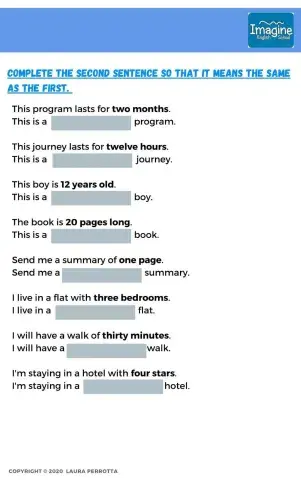 Compound adjectives with numbers
