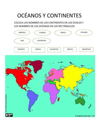 Los océanos y mares del mundo