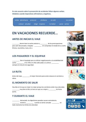 B1. En vacaciones, recuerde...