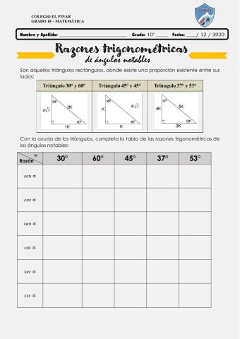 RT triángulos notables
