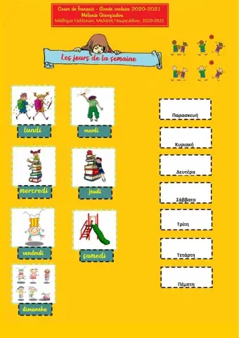 Les jours de la semaine