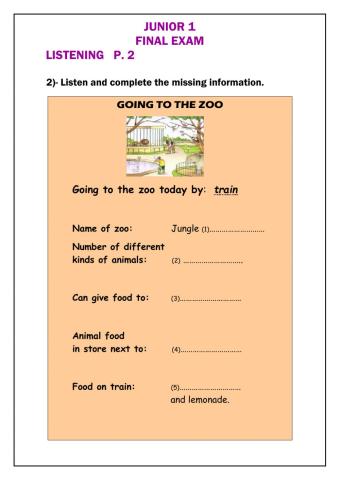 Listening comprehension