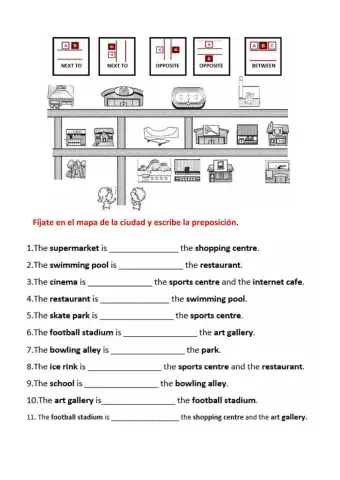 Preposiciones de lugar