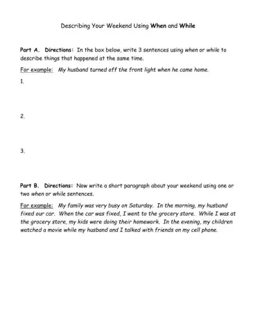 Using When and While