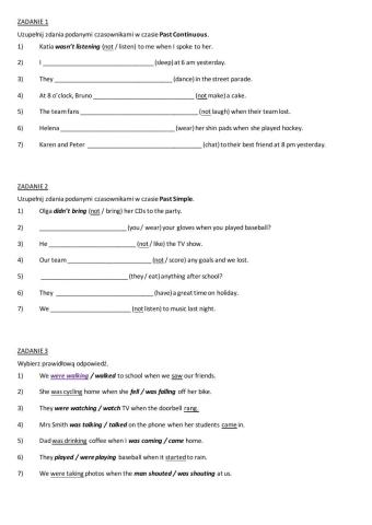 Steps Plus VI - UNIT 2 - Past Simple - Past Continuous