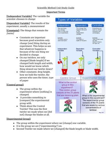 Scientific Method Study Guide