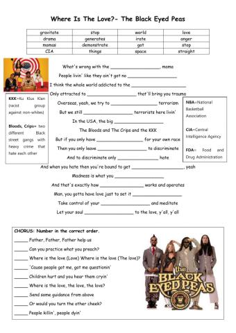 Where Is the Love? Black Eyed Peas