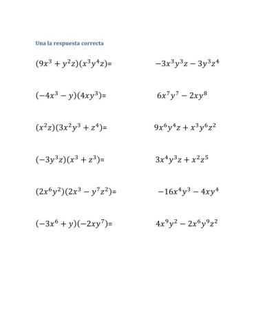 Multiplicación de polinomios
