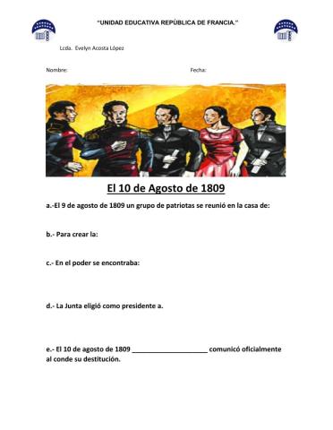 El 10 de Agosto 1809