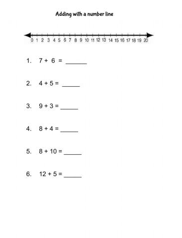 Addition with numberline