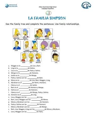 PRACTICA: La familia Simpson