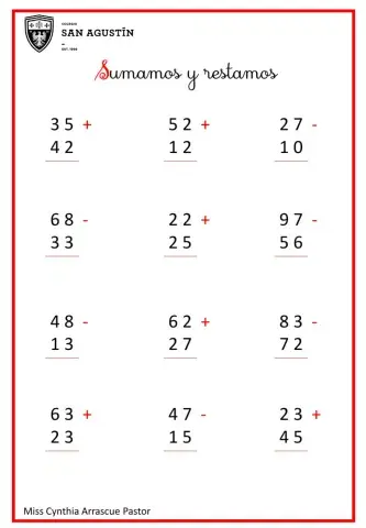 Sumas y restas
