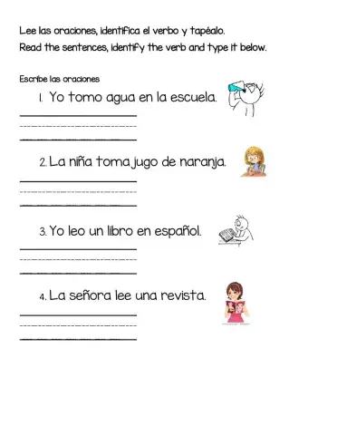 Identifica el verbo en la oracion