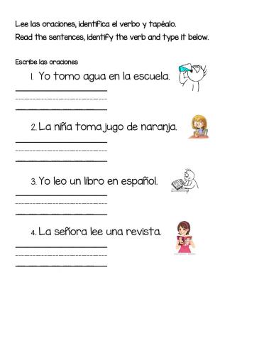 Identifica el verbo en la oracion