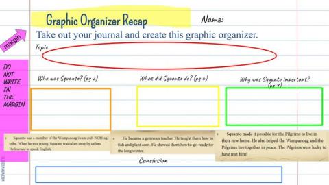 Informational Writing Squanto -graphic organizer
