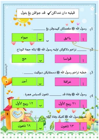 Latihan Sirah - Kewafatan Rasulullah SAW