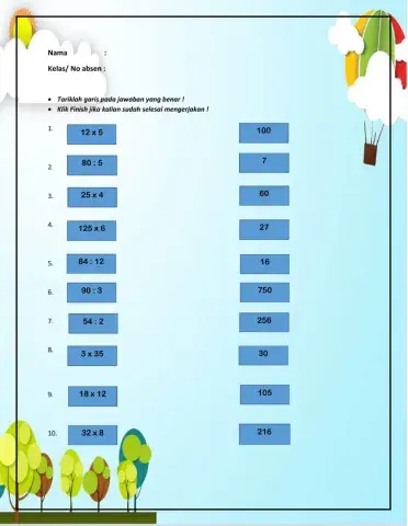 Perkalian dan Pembagian Kelas 3