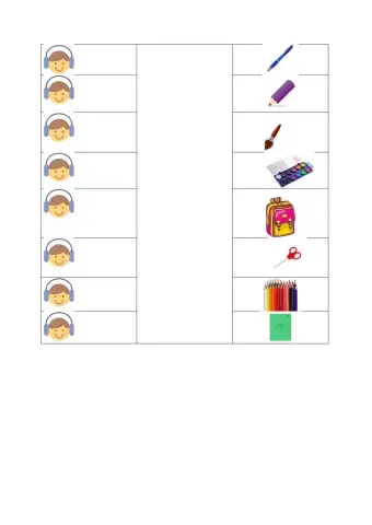 Школьные принадлежности. РКИ для детей