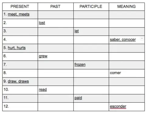 Verbs practice-1ESO-8