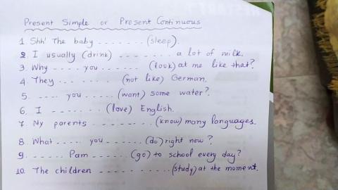 Simple Present Present continuous