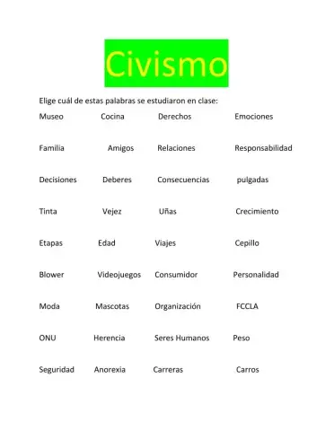 Temas de clase Civismo