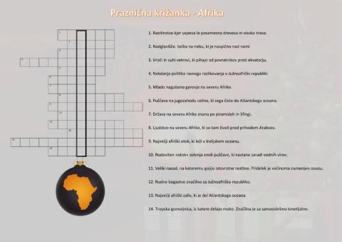 Križanka: Afrika