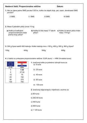 Proporcionalnost-vježba