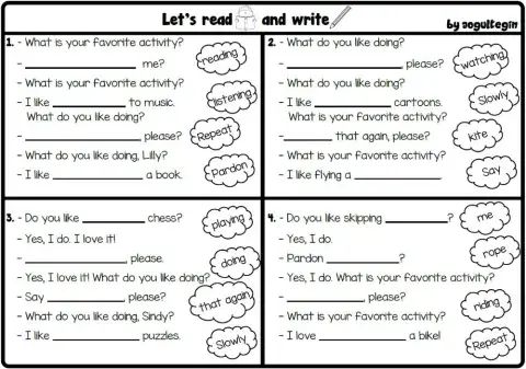 4.4. Free Time Activities & Like-Dislike