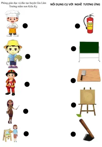 Nối dụng cụ với nghề tương ứng