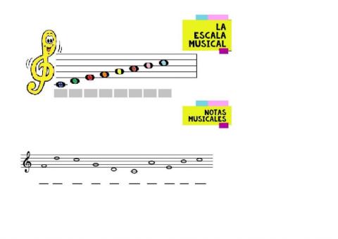 La escala musical y notas musicales