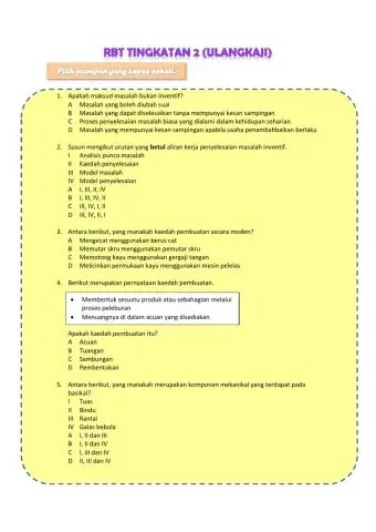 Ulangkaji RBT Tingkatan 2