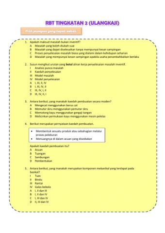 Ulangkaji RBT Tingkatan 2