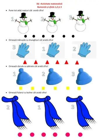 Numerele și cifrele 1-3