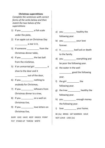 Christmas superstitions